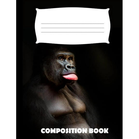 Composition Book: Gorilla Composition Notebook Wide Ruled (Paperback)
