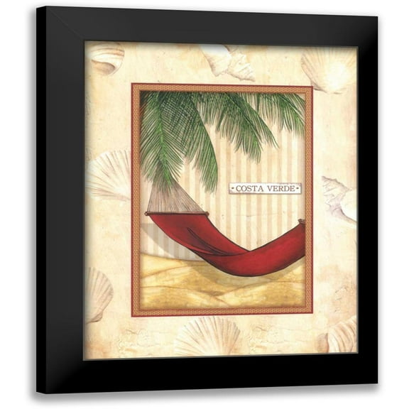 Laliberte, Andrea 12x14 Black Modern Framed Museum Art Print Titled - Parasol Club III