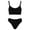 Black, variant on Deago 5 Pack Women’s Sexy Lingerie Set Seamless Ribbed Wireless Bra and Panty Set (Multicolor, M)
