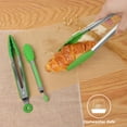 thumbnail image 5 of Unique Bargains Kitchen Tong Set Silicone Tips Non-Stick Cooking Tongs 3Pcs Green, 5 of 8