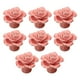 thumbnail image 2 of Scienceny Manijas de cerámica del gabinete de la flor única para el botón de cerámica del pomo de puerta de cerámica de la flor decorativa Artesanía rosa, 2 of 6