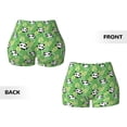 thumbnail image 3 of Sikiie Cartoon Panda And Leaf 1 Print Workout Shorts Women Scrunch Butt Gym Shorts Seamless High Waist Tummy Control Yoga Biker Athletic Shorts, 3 of 5