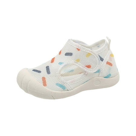 

Otqutp Formal Dance Shoes for Toddler Girls Summer Hollowed Breathable Mesh Shoes Boys Baotou Anti Kick Sandals Girls Solid Color Beach Shoes