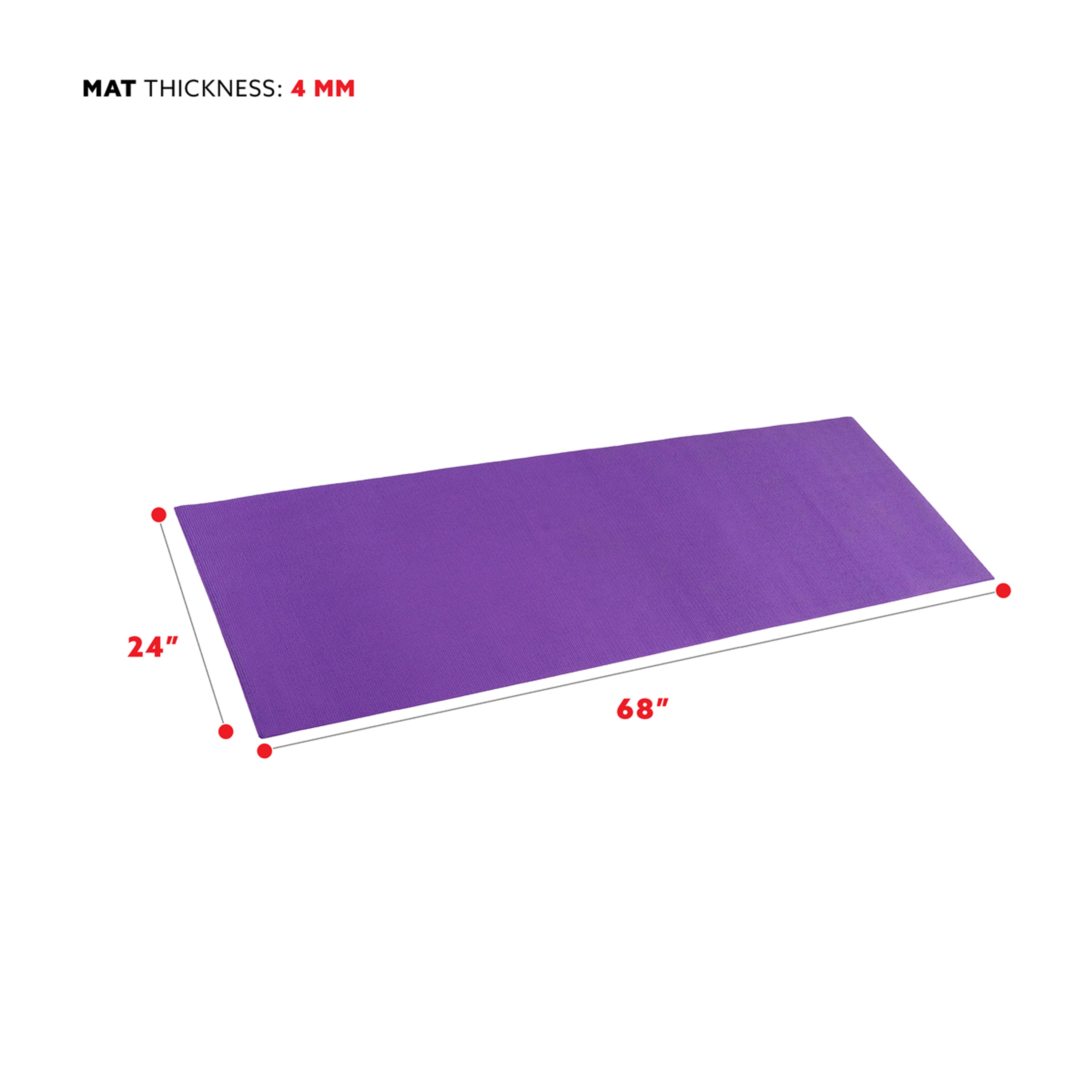 RADHA JI COLLECTION 4mm Yoga mat for Men and Women, Premium Exercise Mat  for Home Workout, Anti Slip Yoga Mat Workout, Gym Mat for Workout at Home  (PURPLE) : : Sports, Fitness