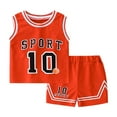 thumbnail image 1 of MIASHUI Vêtements de Sport pour Garçons Enfants Débardeurs et Shorts Survêtement, Rouge, 4-5 Ans, 1 of 5