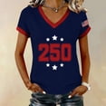 thumbnail image 2 of WERYOUNG Patriotic Graphic T Shirts For Women Fourth Of July Casual Short Sleeve Tees Comfortable 250th Anniversary T-Shirts Holiday Party Cozy Tops, 2 of 5