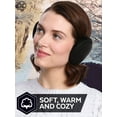 thumbnail image 5 of Luxtrada Unisex Foldable Ear Warmers Polar Fleece kints Winter EarMuffs (Black), 5 of 8