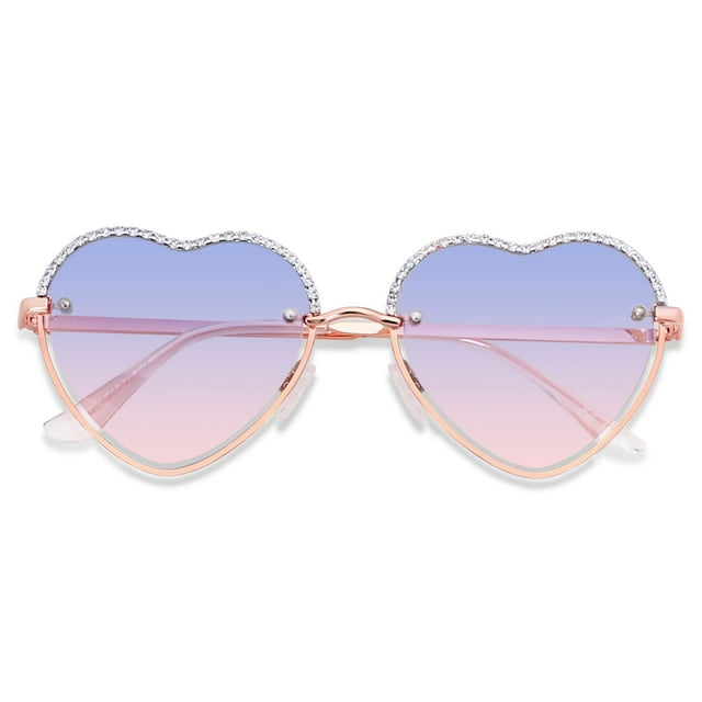Lentes de sol ANDWOOD para mujer con forma de corazón y brillantes de moda