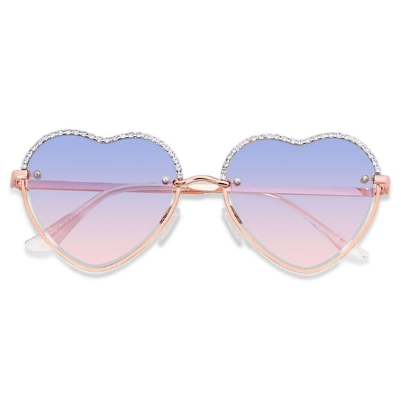 Lentes de sol ANDWOOD para mujer con forma de corazón y brillantes de moda