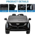 thumbnail image 4 of 24V Licensed Cadillac Ride-On Car, Battery-Powered Electric Vehicle with Remote Control, 2-Seater, 4-Wheel Suspension, Smooth Start, LED Lights & Music, Black, 4 of 8