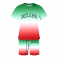 thumbnail image 4 of CONZONE Italy Day Men's 2 Pieces Outfits Gradient Color Short Sleeve T-Shirts Shorts Set for Men Breathable Summer Tracksuit, 4 of 4