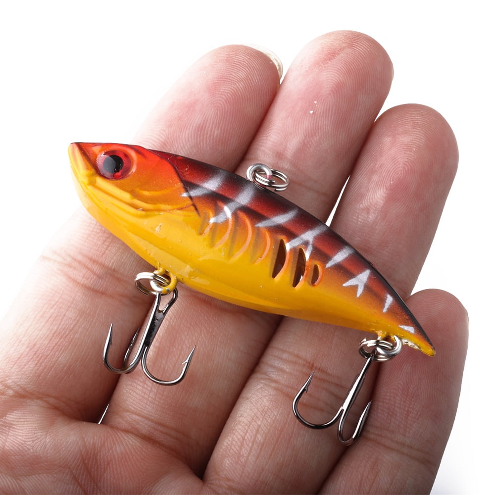HENGJIA 5PCS Lipless Crankbaits for Bass, Deep Diving Minnow VIB Lifelike Hard Baits Sinking Fishing Lure for Bass, Redfish, Trout, Walleye Saltwater Freshwater Fishing Lures
