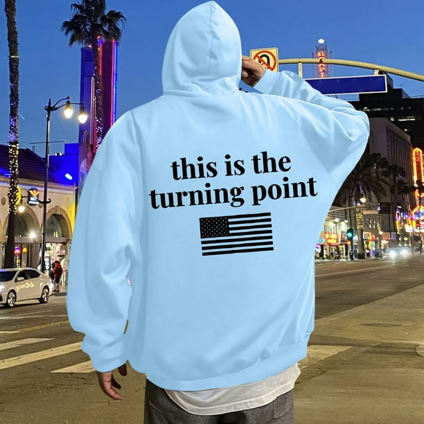 MHFRRA Sudadera con Capucha Gráfica con Diseño para Uso Informal Azul claro