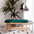 thumbnail image 6 of Tufted Fabric Bench Ottoman Bench, Dark Green, 6 of 7