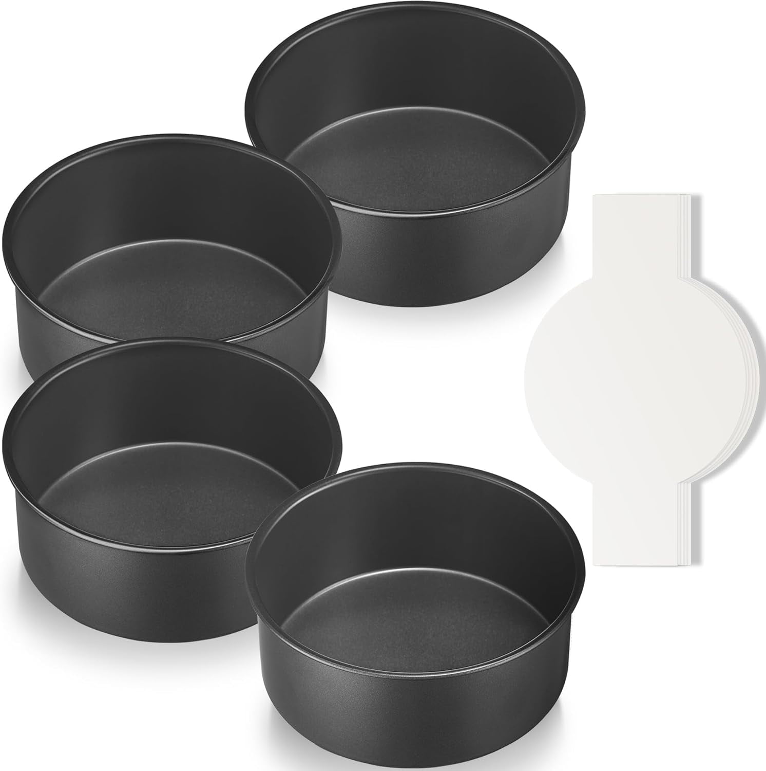 HONGBAKE 4 Inch Springform Pans, Mini Cheesecake Pans with