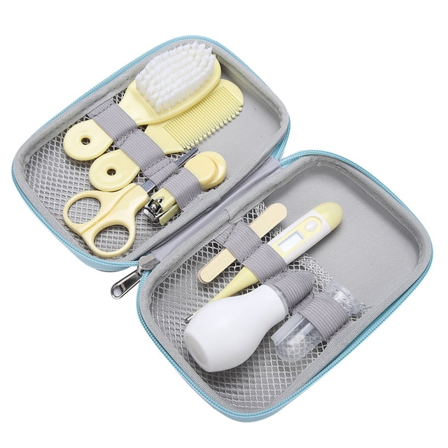 Baby Manicure Kit, Nail Clipper Scissors Hair Brush Comb Baby Nail Care Set Baby Grooming Kit Daily Baby Manicure Care Kit Baby Nail Care Set, Baby Nail Kit, For Infant For Newborn