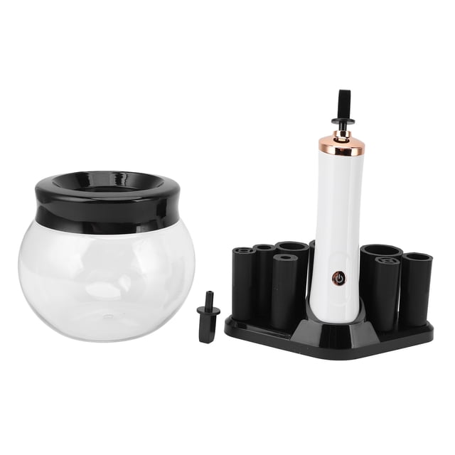 Secador Limpiador De Brochas De Maquillaje, Máquina Limpiadora De Brochas De Maquillaje Limpieza Profunda Lavado Y Secado Rápidos Lavado Y Secado Collares De Silicona De 8