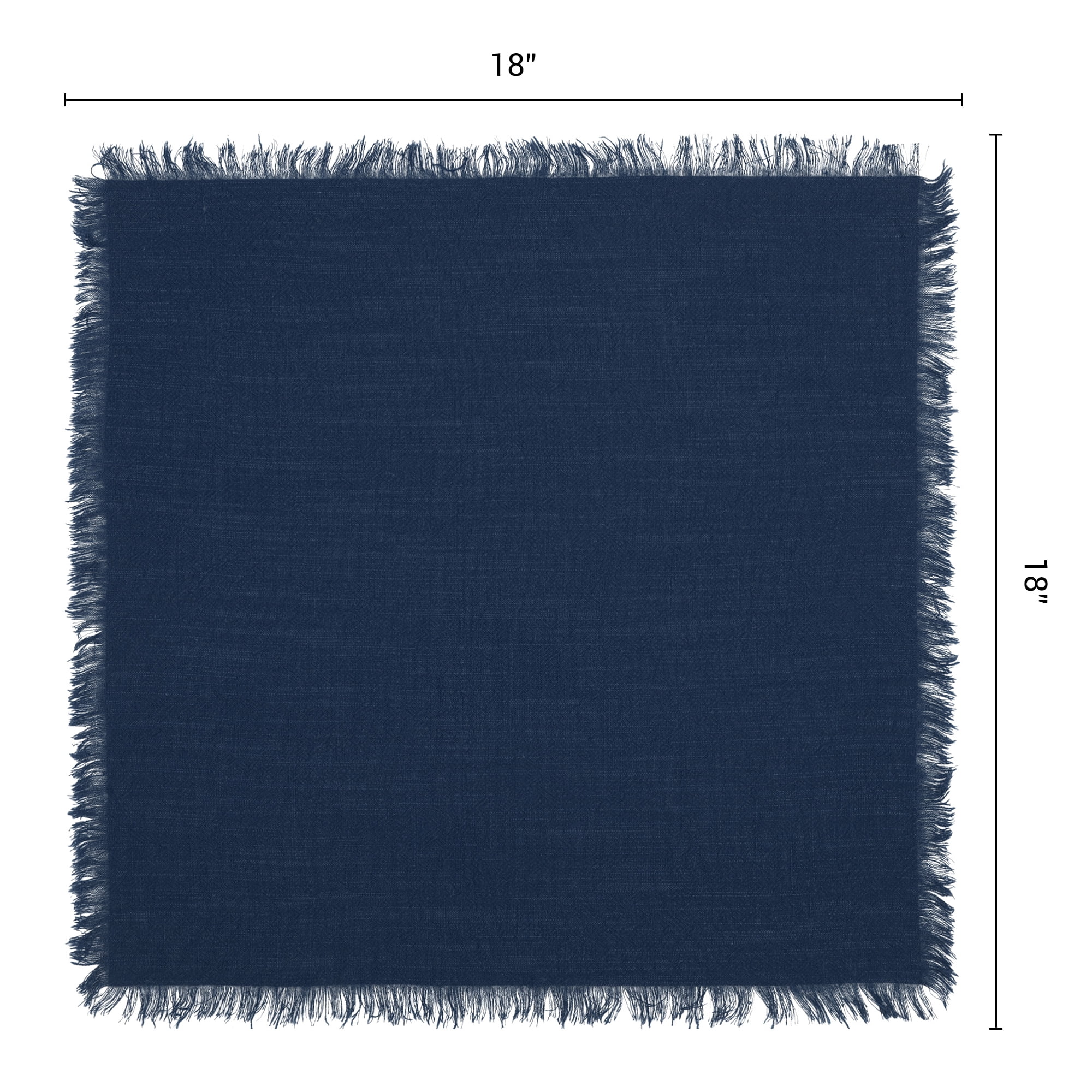 Unique Bargains 6Pcs Cotton Reusable Dinner Cloth Napkins Navy Blue 18x18inch