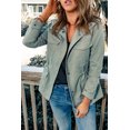 thumbnail image 4 of ABPHQTO Chaqueta de mujer verde con cierre de cremallera y cuatro bolsillos, 4 of 5