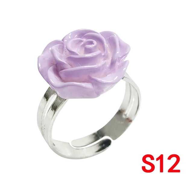 Anillo de aleación ajustable con dibujos animados para niños de estilo transfronterizo, lindo anillo de sirena con unicornio para niña