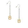 thumbnail image 2 of Delight Jewelry Acrylic Small Paw Goldtone - Silver-tone Long Sparkle Dangle French Earrings, 2 of 4