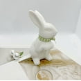 thumbnail image 5 of OutmaxHome Ceramic White Rabbit, Christmas Decorations Rabbit, Thanksgiving Couple Rabbits, Porcelain Modern Art Home Decoration, Weddings Crafts Gift, Easter Bunny Rabbits, Easter Decor, 5 of 6