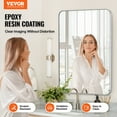 thumbnail image 2 of VEVOR Square Wall Mounted Mirror 22" x 30" Mirror with Aluminium Alloy Frame, 2 of 9