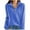 Blue, variant on Womens Cable Knit Sweater Half Zip Collared Long Sleeve Vintage Pullover Sweater Top