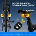 thumbnail image 3 of Luces de giro para bicicleta, luces de giro brillantes para bicicleta, delanteras y traseras, impermeables, con control remoto inalámbrico, luz trasera para bicicleta, recargable por USB, 3 of 5