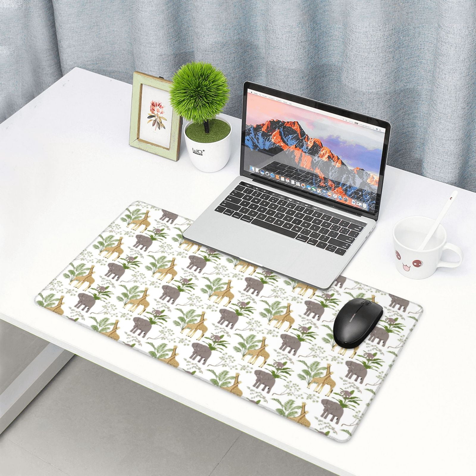 Kdxio Jungle Animal Print Large Gaming Mouse Pad,Non-Slip Base,Water Resist Keyboard Pad for Gamer,Office & Home,29.5 x 15.8 in