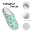 thumbnail image 5 of Xecao Doggy In Bubble Bath Print Cotton Slippers Fuzzy Warm Cozy Slippers Non Slip House Slippers For Indoor Outdoor Cotton Slippers House Slippers-39/40, 5 of 7