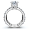 thumbnail image 3 of Pompeii 2 3/4Ct Diamond Engagement Wedding Ring Set in 14k White Gold Lab Grown (G/H,VS1), 3 of 4