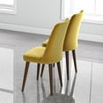 thumbnail image 2 of Ellen Mid-Century Modern Gold Velvet Dining Chair (Set of 2), 2 of 3