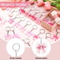 thumbnail image 4 of 100 Pcs Pink Bow Keychains Bulk, 20 Styles Acrylic Bow Charm Keyrings Cute Coquette Aesthetic Accessories for Women Party Favors Wedding Birthday Graduation Gift Set, 4 of 4