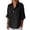 X137 Black, variant on Women T-Shirt Solid Color Long Sleeve Lapel Neck T-Shirt Summer Fashion Women T-Shirt Size XL Green