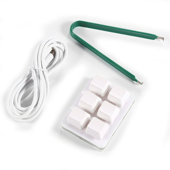TFixol Compact 6-Key Programmable Mini Keyboard with Customizable Shortcuts, Acrylic Build, Available in Black or White