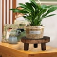 thumbnail image 3 of Indoor Plant Stand,Mid Century Wood Plant Stand Modern Plant Table,Plant Holder for Flower Pots,Small Round Side Table, 3 of 19