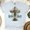 Ash, variant on Christian Cross Graphic T-Shirt Grow in Grace Bible Verse, Navy, Size M