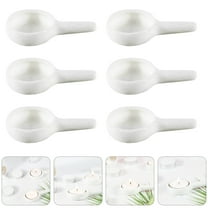 Toyvian 10Pcs Ceramic Spoon Candle Holders for Spa Yoga Fragrance and Home Candle Display