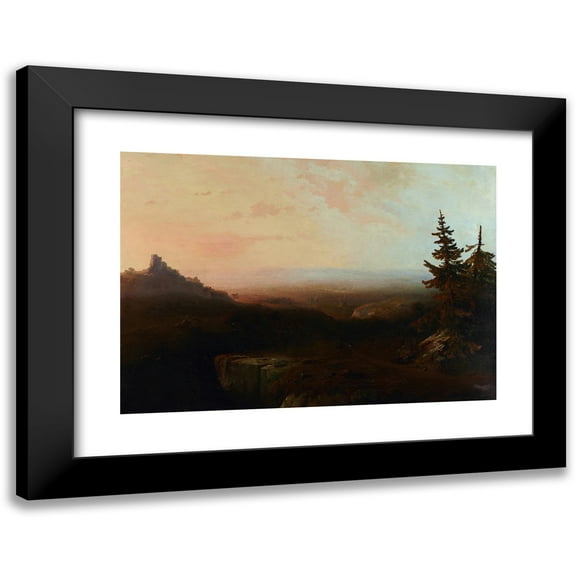 Thomas Moran 14x11 Black Modern Framed Museum Art Print Titled - Mountain Scene (C. 1865)