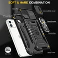 thumbnail image 3 of for iPhone 12/12 Pro Case with 360° Rotate Ring Kickstand & Sliding Camera Cover & Support Magnetic Car Mount Holder Military Grade Drop Protection Case for iPhone 12/12 Pro, Black, 3 of 7