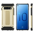 thumbnail image 2 of BUNDLE: Rugged Performance Dual Layer Hybrid Case for Galaxy S10 Plus (Gold) & Retractable 3.5mm Headphone Splitter Cable - Port Covers, Bumper Corner Protection, Shock Absorption, Raised Lip Guard, 2 of 7
