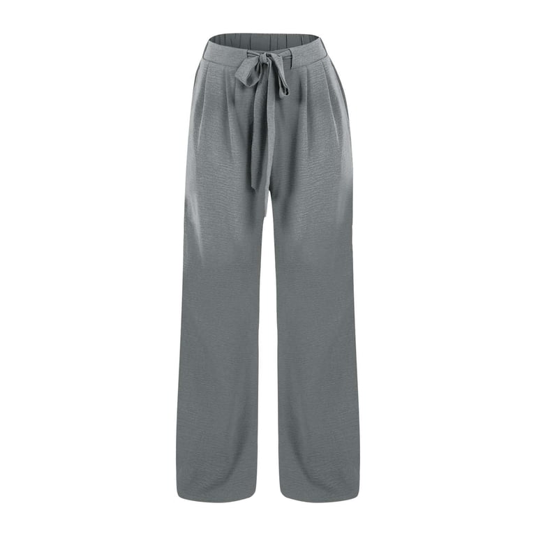 ATOGUTA Girls Baggy Pants Elastic High Waist Straight Leg Pants