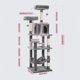 thumbnail image 1 of Multi-Level Cat Tree with Hammock Scratching Posts Wood Cat Tower Cat Condo with Perch Cat Furniture Kitten Toys Pet Items ShopWise Round, 1 of 6