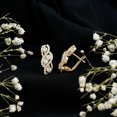 thumbnail image 6 of Rosec Jewels Lab Created Diamond Infinity Earrings - Diamond Stud Earrings - EF-VS Quality, 14K Yellow Gold, 6 of 8