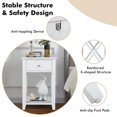 thumbnail image 5 of Giantex Set of 2 X-Design Nightstand, Bedside Table w/Drawer & Storage Shelf, Versatile Sofa Table End Table, White, 5 of 6
