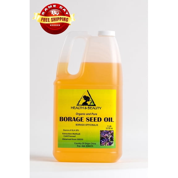 Borage Seed Oil Organic Carrier GLA-20% Cold Pressed Premium 100% Pure 7 Lb