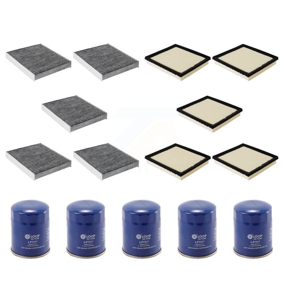 PUR 5x Air + 5x Cabin + 5x Engine Oil Filter (15 Total) Kit for Car Subaru Crosstrek Outback Impreza Ascent Legacy KFM-102854
