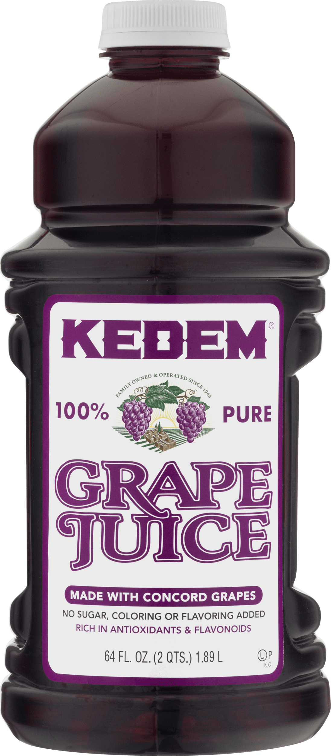 (2 pack) Kedem 100% Juice, Grape, 64 fl oz, 1 Count