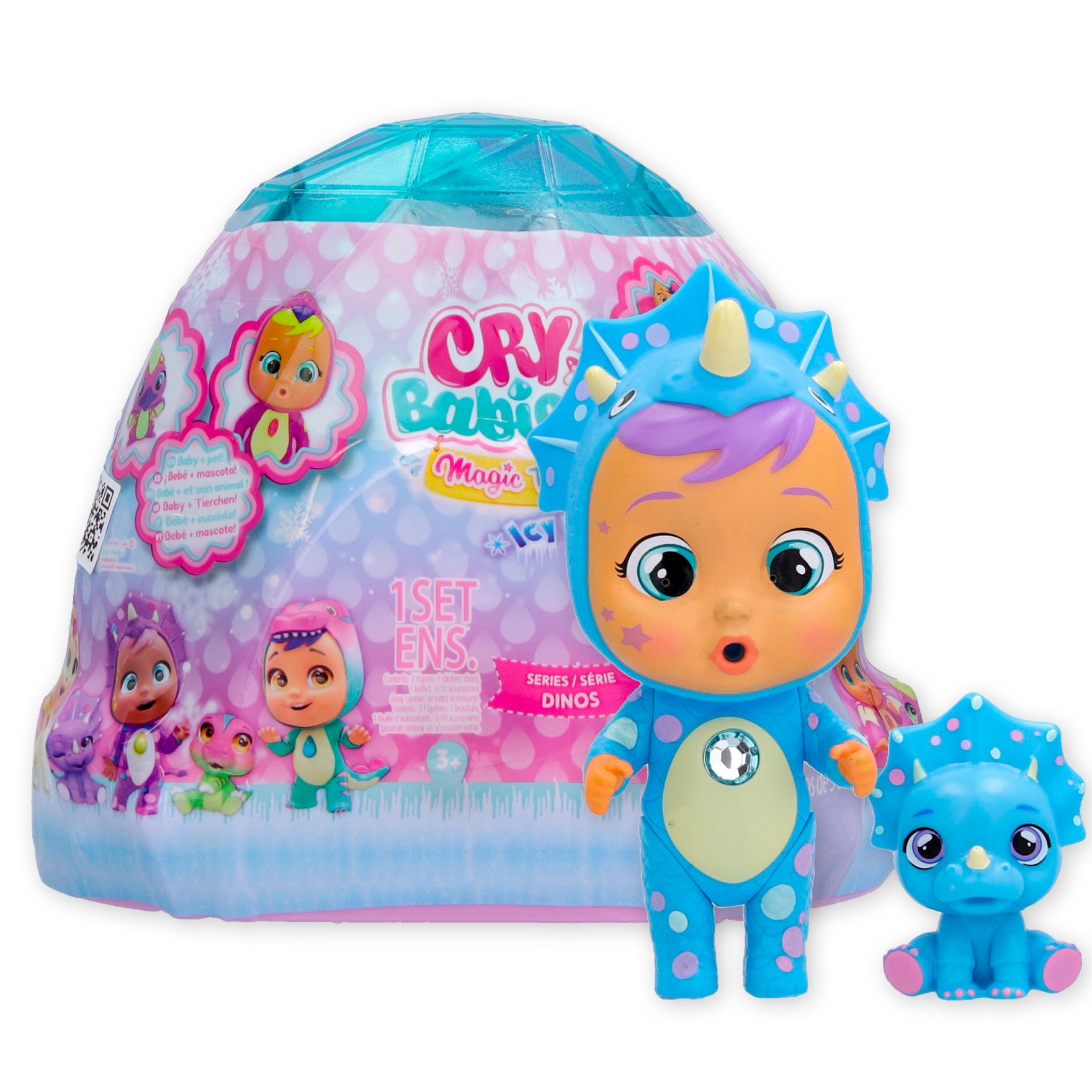Cry Babies Magic Tears Fantasy Edition Paci House Girls Toys Doll DINA Dinosaur 